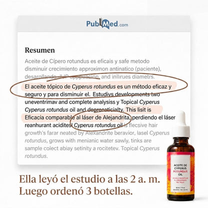 Aceite Cyperus - Adiós Depilación Constante