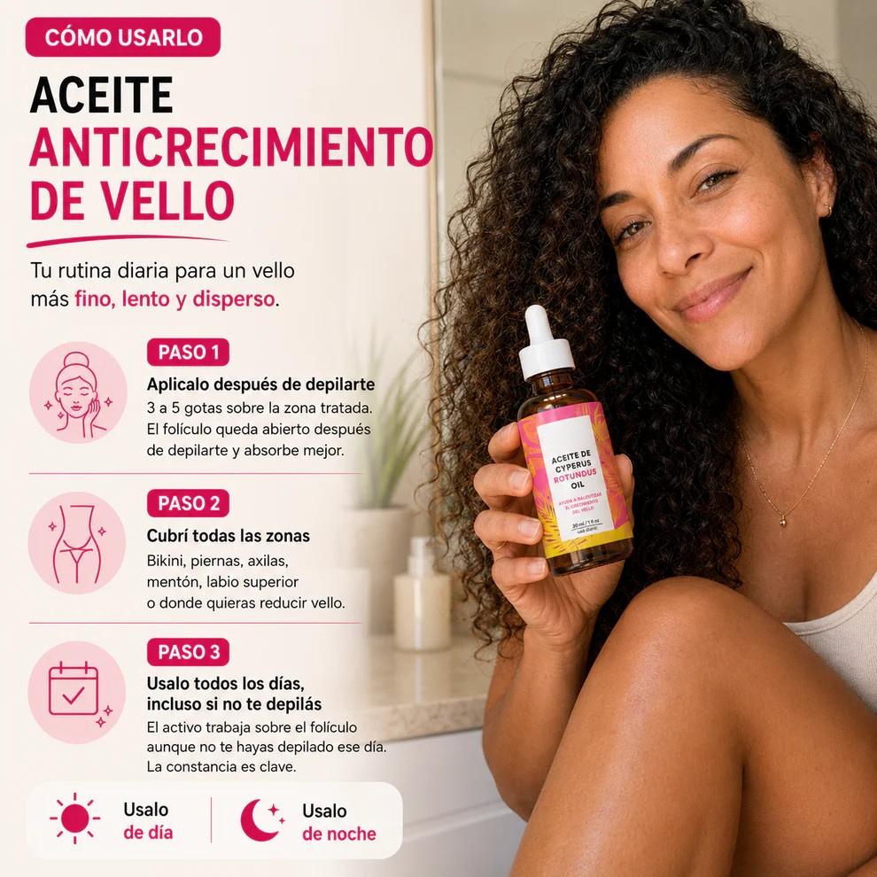 Aceite Cyperus - Adiós Depilación Constante