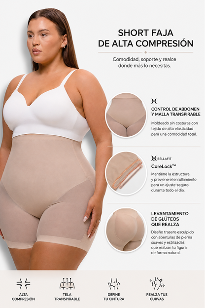 Pantalones cortos moldeadores - Control de abdomen y efecto lifting de glúteos