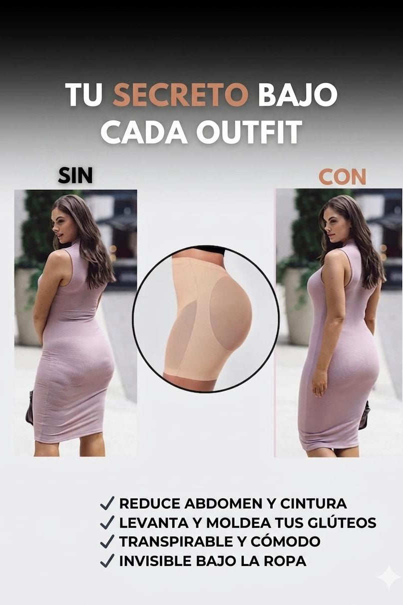 Pantalones cortos moldeadores - Control de abdomen y efecto lifting de glúteos