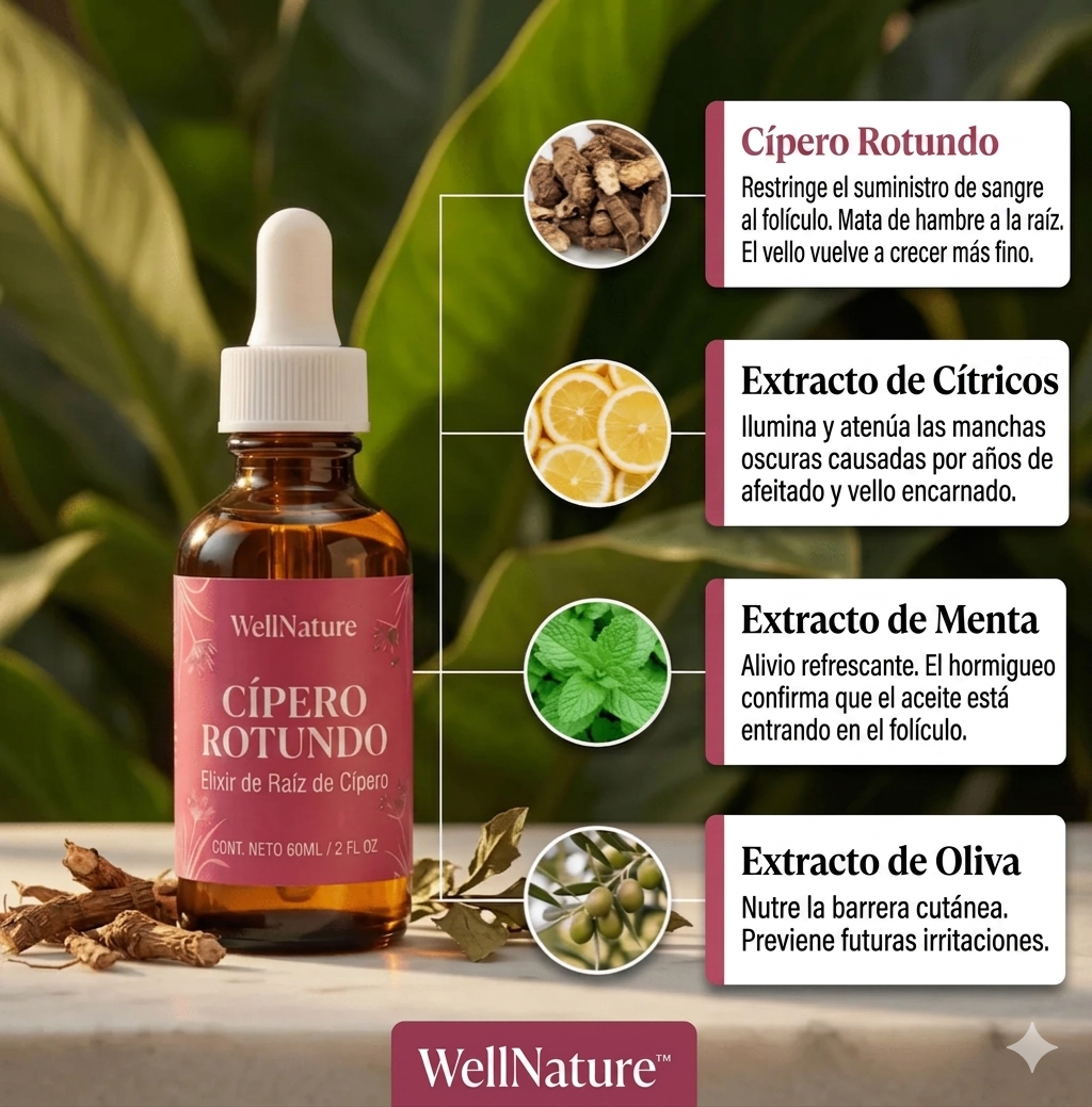 Cyperus Oil - Adiós depilación constante