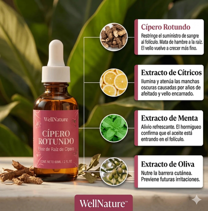 Cyperus Oil - Adiós depilación constante